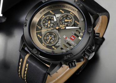 Naviforce Men’s Refined Waterproof Leather Watch