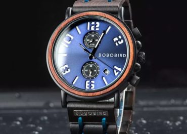 BOBO BIRD Men’s Elegant Stainless Steel Wood Watch