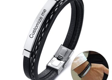 Vnox Unisex Multi-Layer Customizable Bracelet