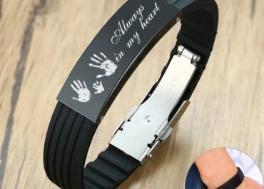 Vnox Customizable Silicone Bracelet for Men