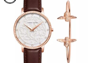 Hannah Martin Unique Casual Watch & Bracelet Set
